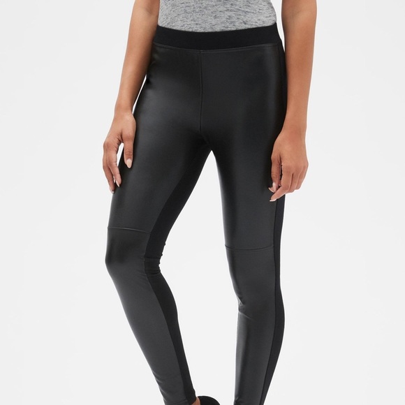 Gap Factory Faux Leather Front Leggings 